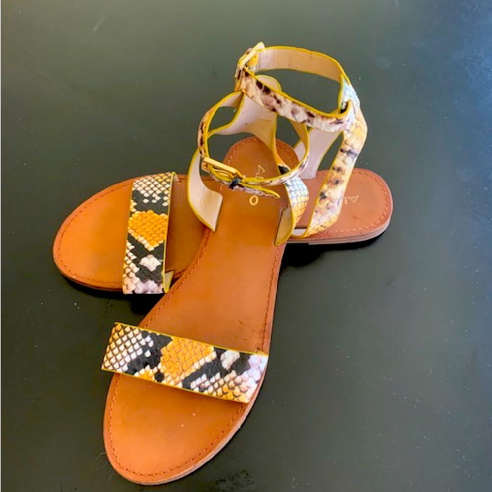 Aldo Flat Snakeskin Summer Sandal